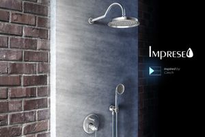Захопливий колір brush nickel та вишуканий дизайн душової системи скритого монтажу Hydrant від Imprese фото