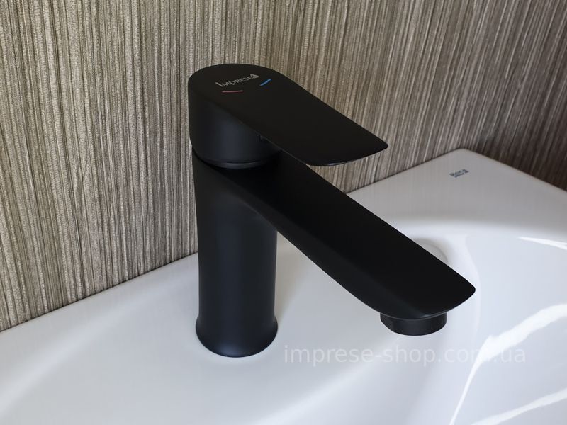 Чорний набір змішувачей для ванни матовий Imprese VACLAV black016 фото