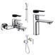 Набір змішувачей для ванни з гігієнічним душем Volle Libra set231 фото 1