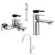 Набір змішувачей для ванни і кухні Volle Libra set232 фото 1