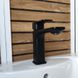 Черный набор смесителей для ванны и умывальника IMPRESE Bilovec black020 фото 7