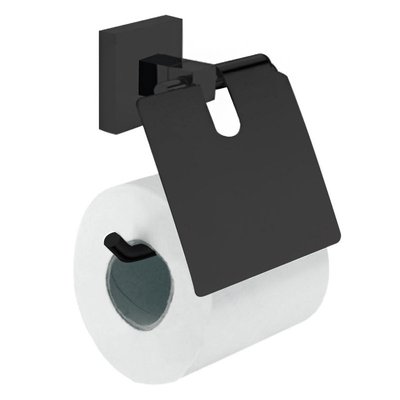 CUADRO чорний тримач для туалетного паперу квадратний Volle 2536.240104 2536.240104 фото