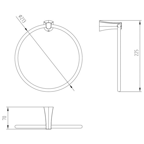 CUTHNA stribro полотенцедержатель в форме кольца, Imprese 130280 stribro 130280 stribro фото